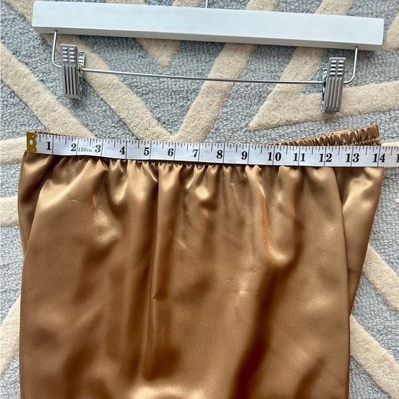 LISE WATIER Lingerie Satin Silky Pajama Set Extra Large Beige Gold Sleepwear - Picture 12 of 17